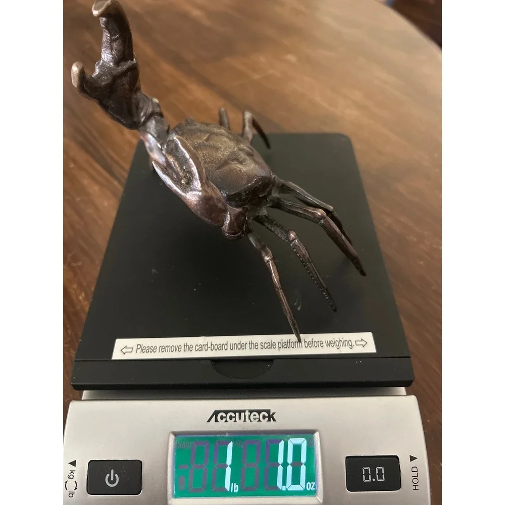 Vintage Bronze Crab Sculpture‎ Paperweight Figurine
